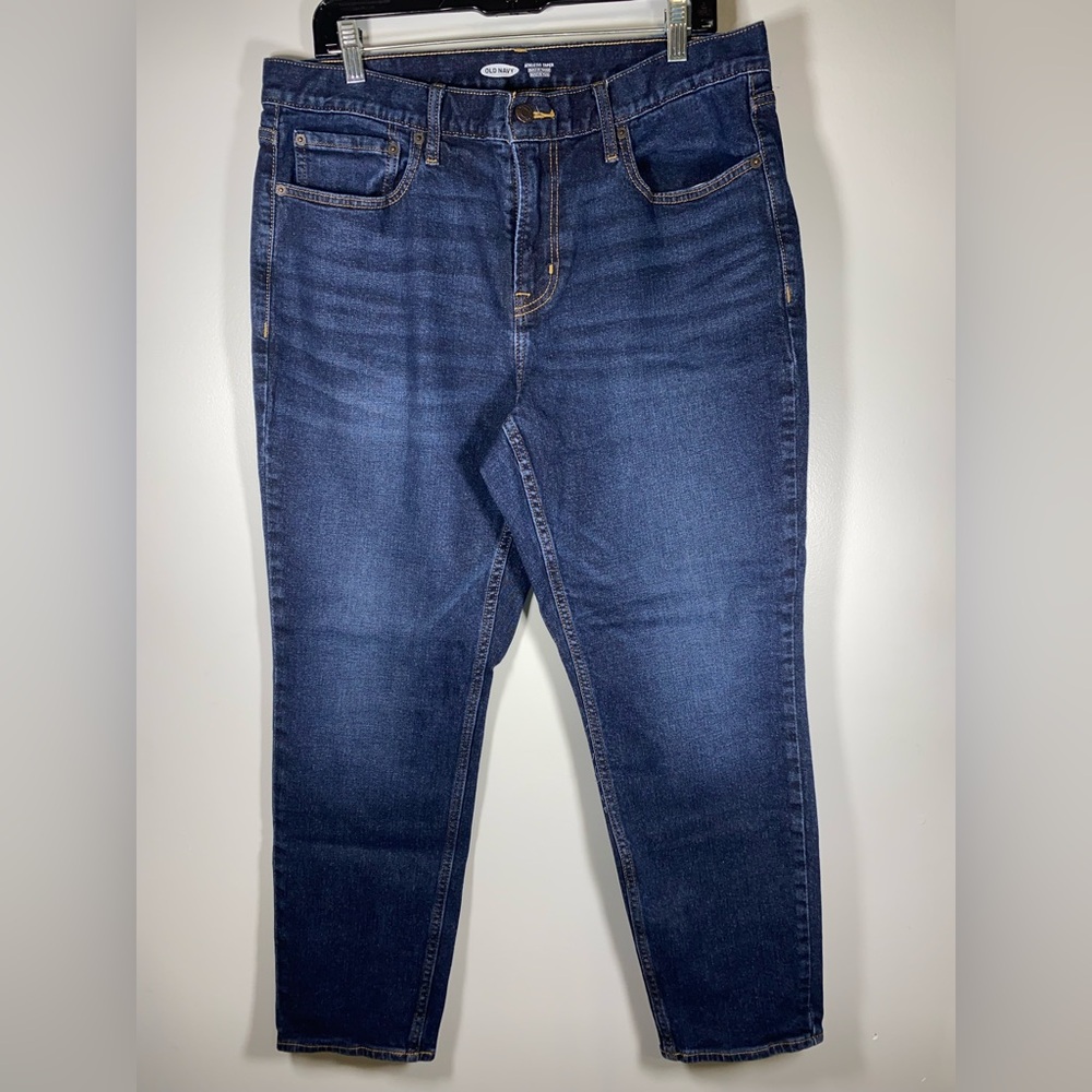 Old Navy Men's Straight Jeans - Dark Indigo Blue